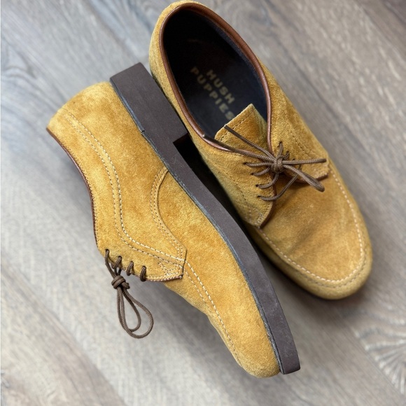 Vintage Hush Puppies mustard Suede Derbys - Picture 2 of 10